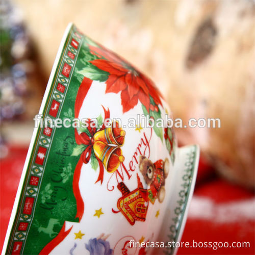 5.5 Inches Large Ceramic Christmas Soup Bowl of Santa Claus